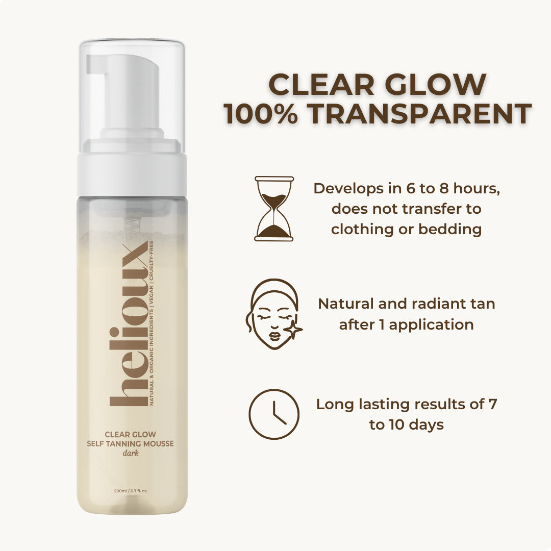 CLEAR GLOW SELF TANNING MOUSSE DARK